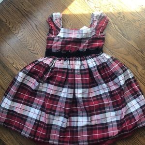 Tartan silk dress size 6 holiday